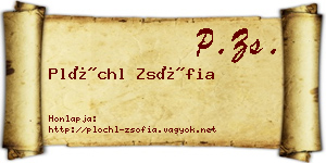 Plöchl Zsófia névjegykártya